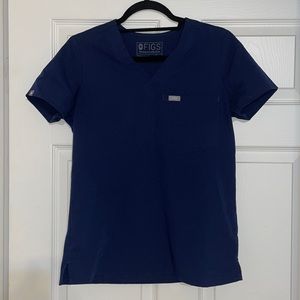 XS Navy Blue Catarina FIGS One-Pocket Scrub Top
